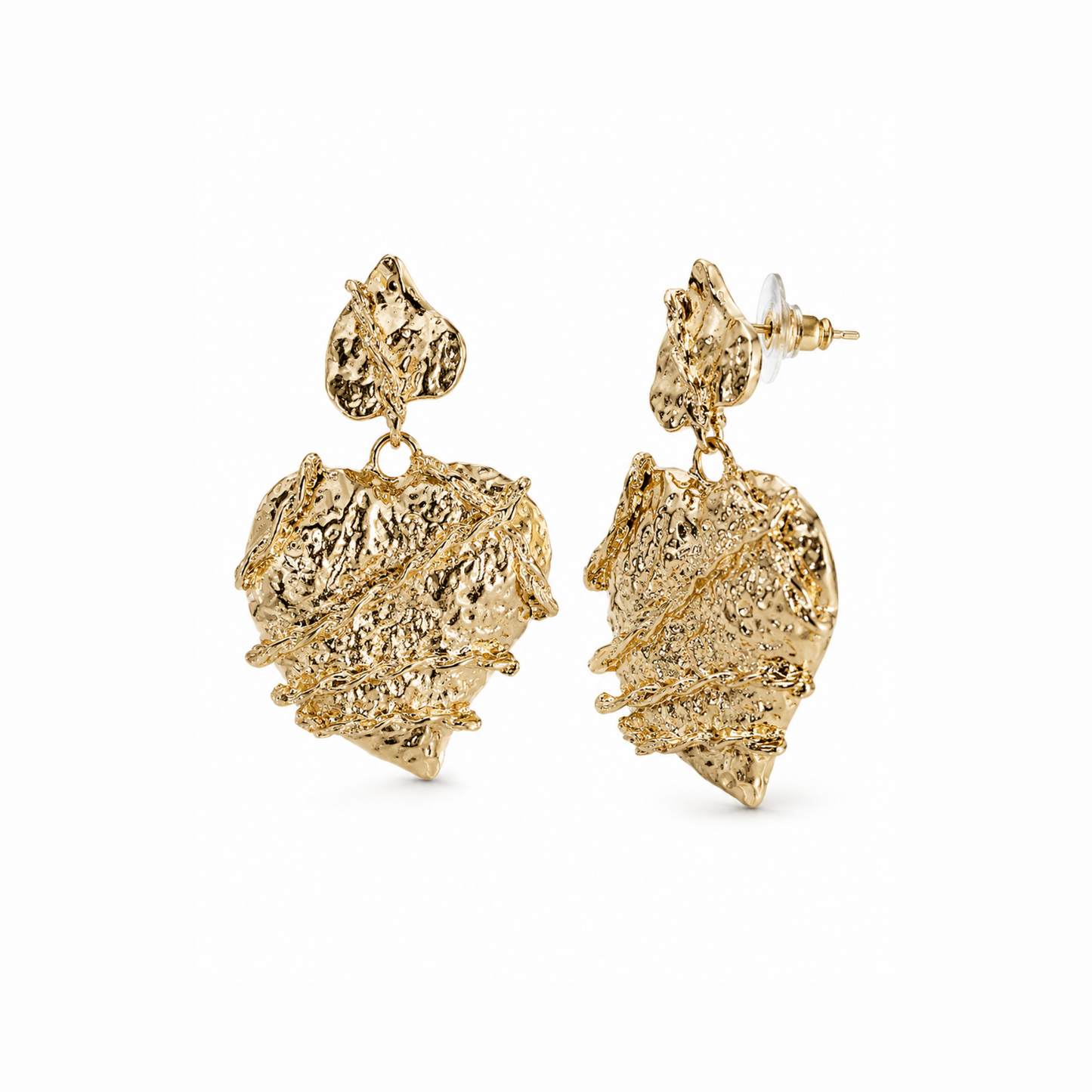 Aretes enchapados en oro