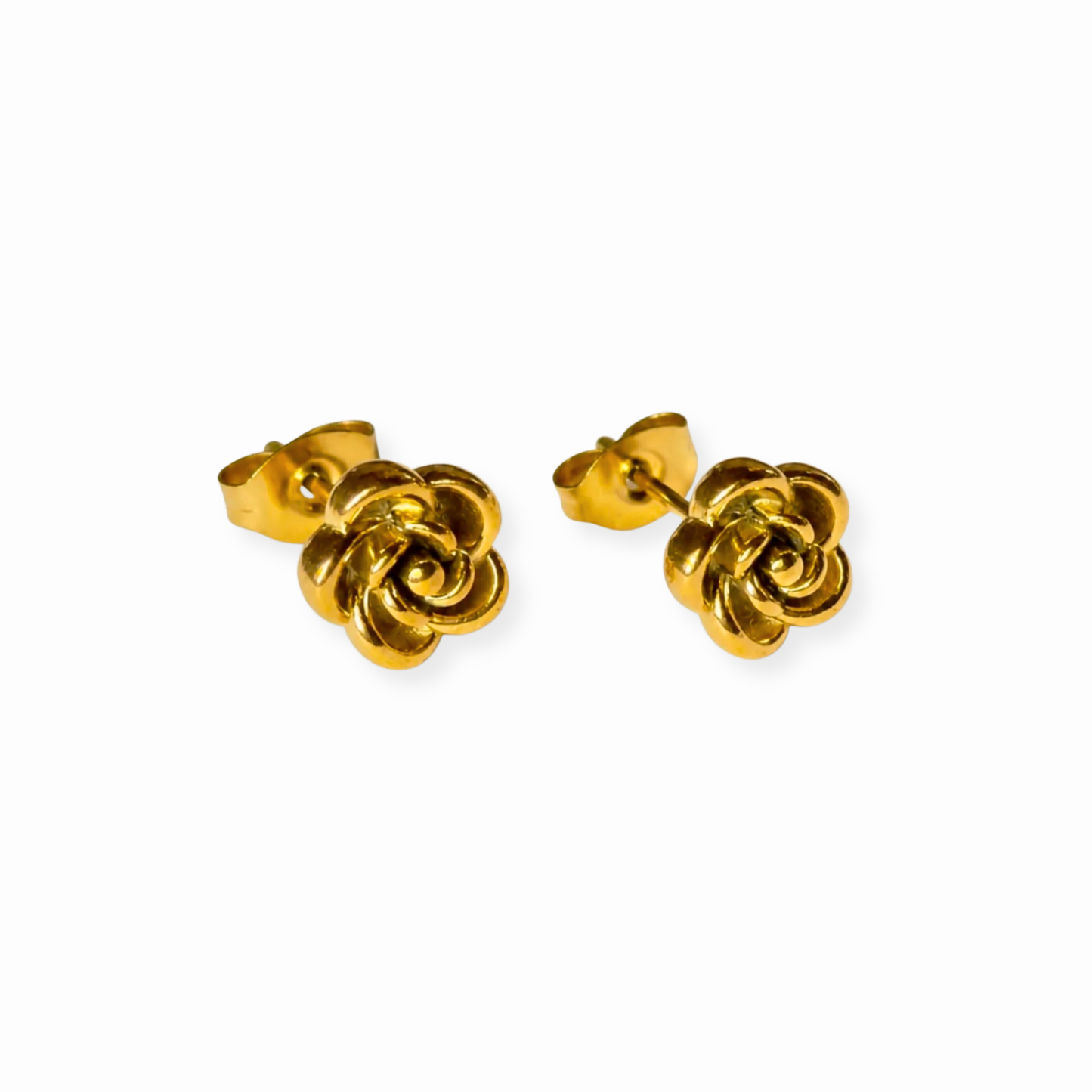 Aretes Pequeños Laminados en Oro de 18KL