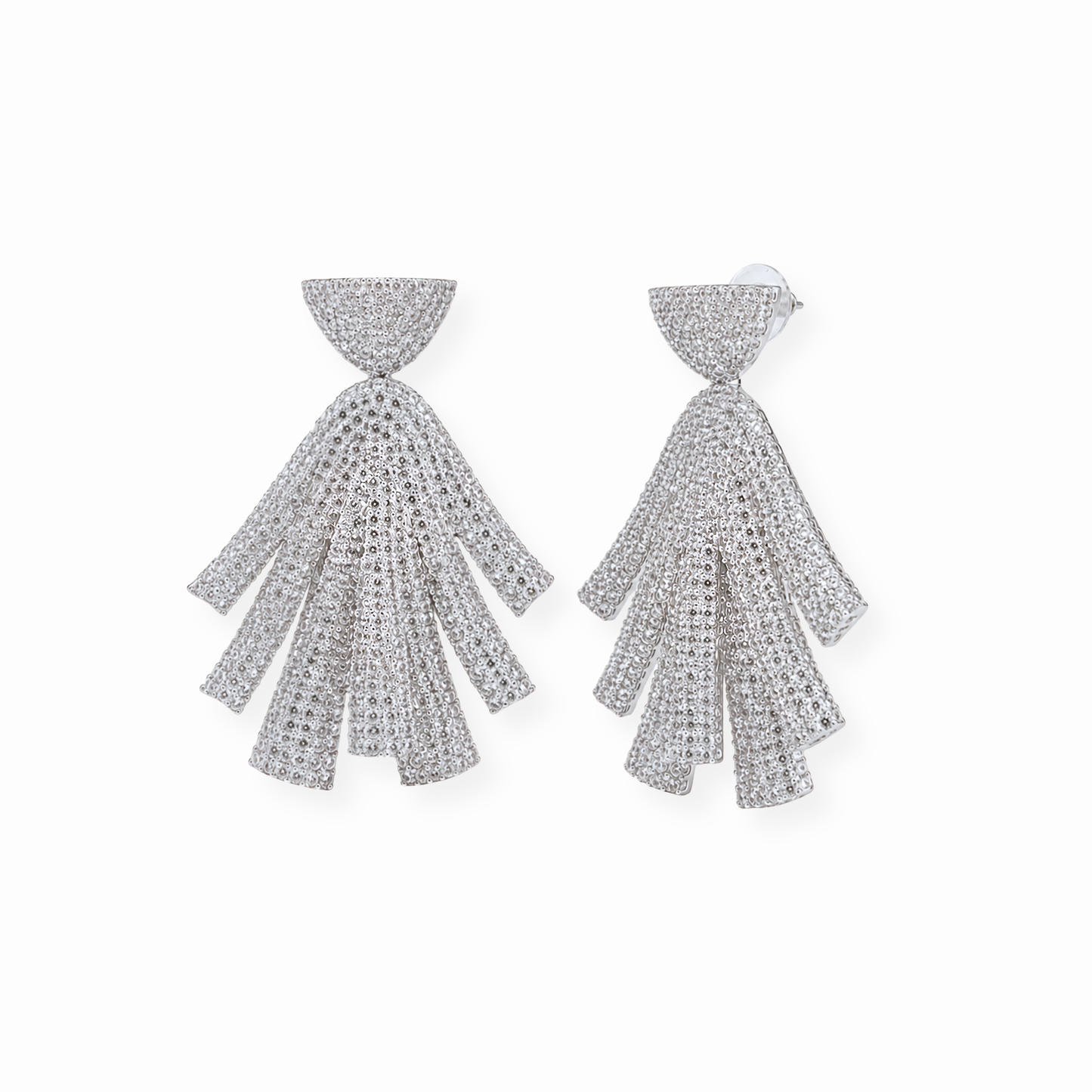 Aretes Laminados en Oro de 18KL y Swarovski
