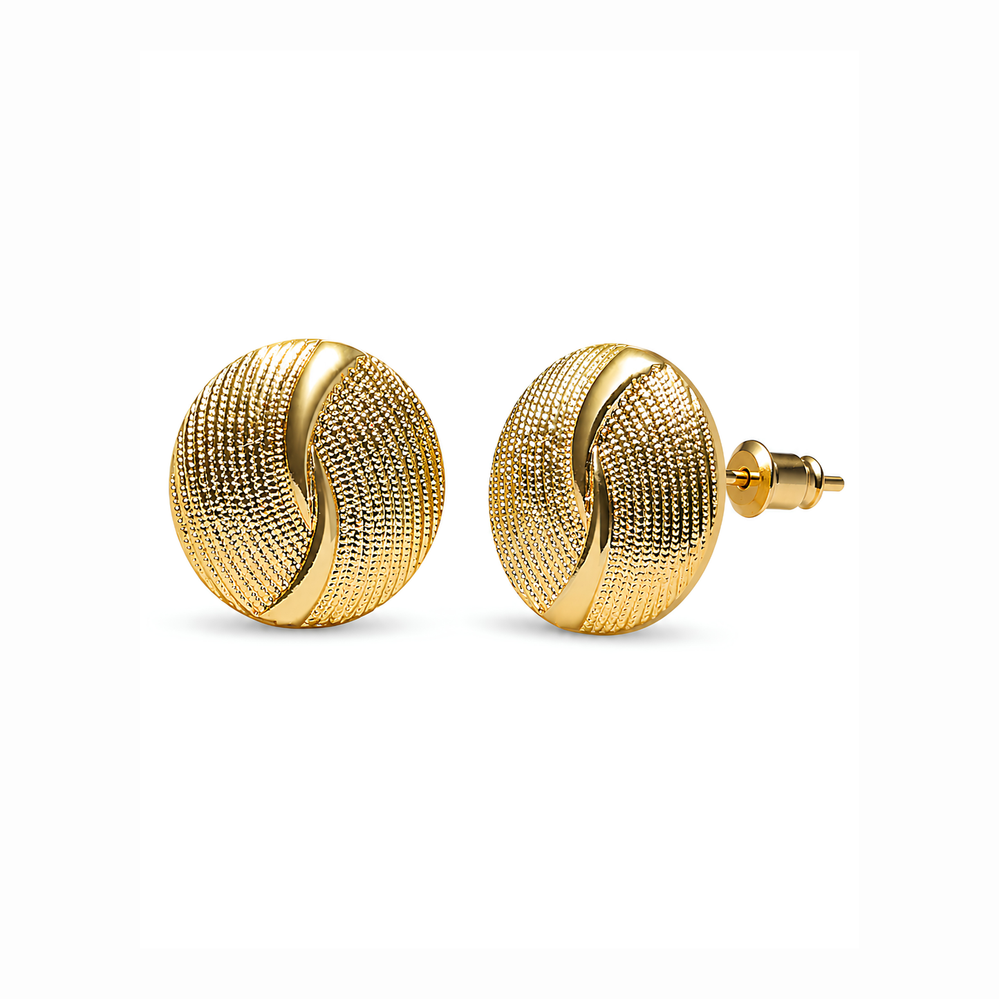 Aretes Laminados en Oro de 18KL