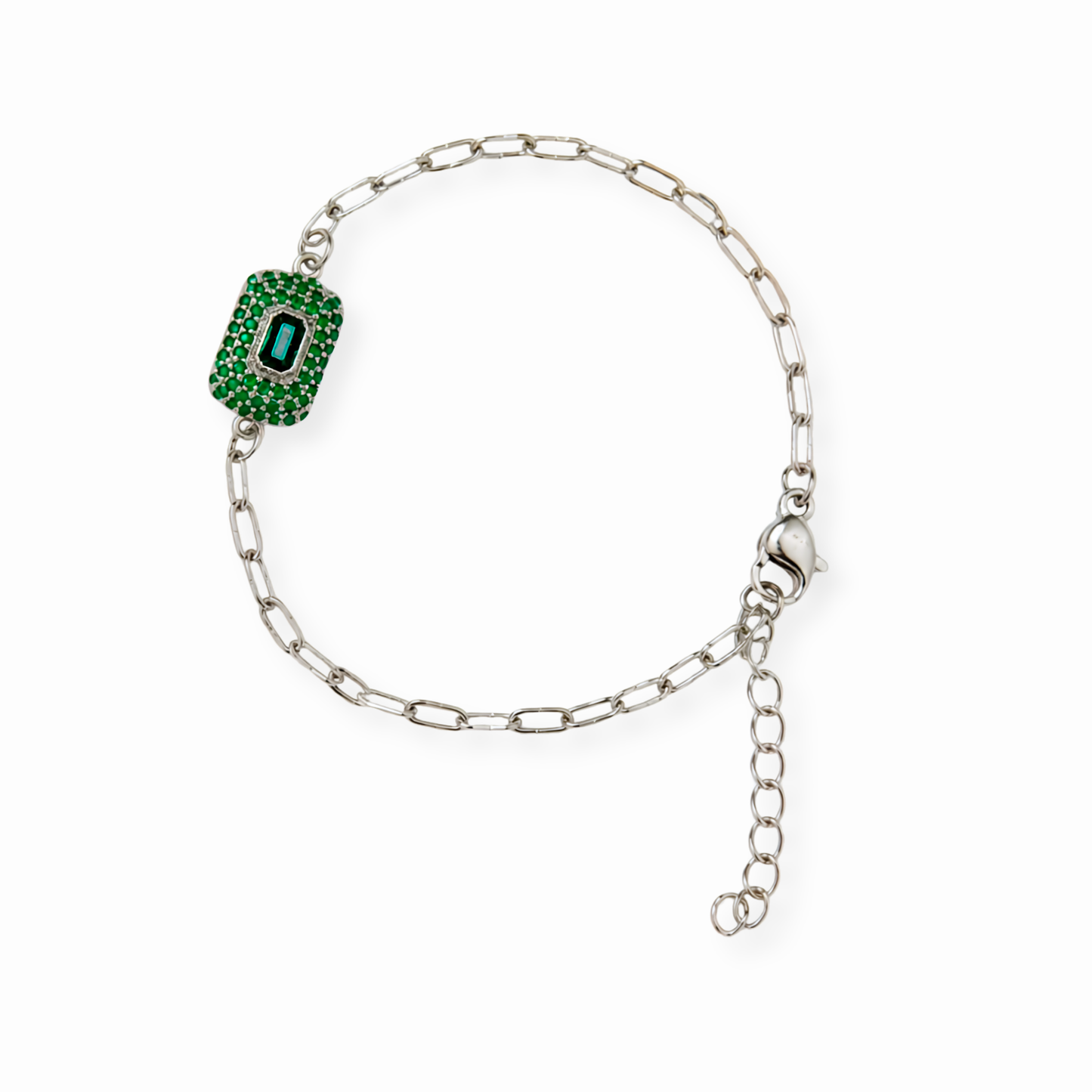 Pulsera Laminada en Oro de 18KL con Swarovski