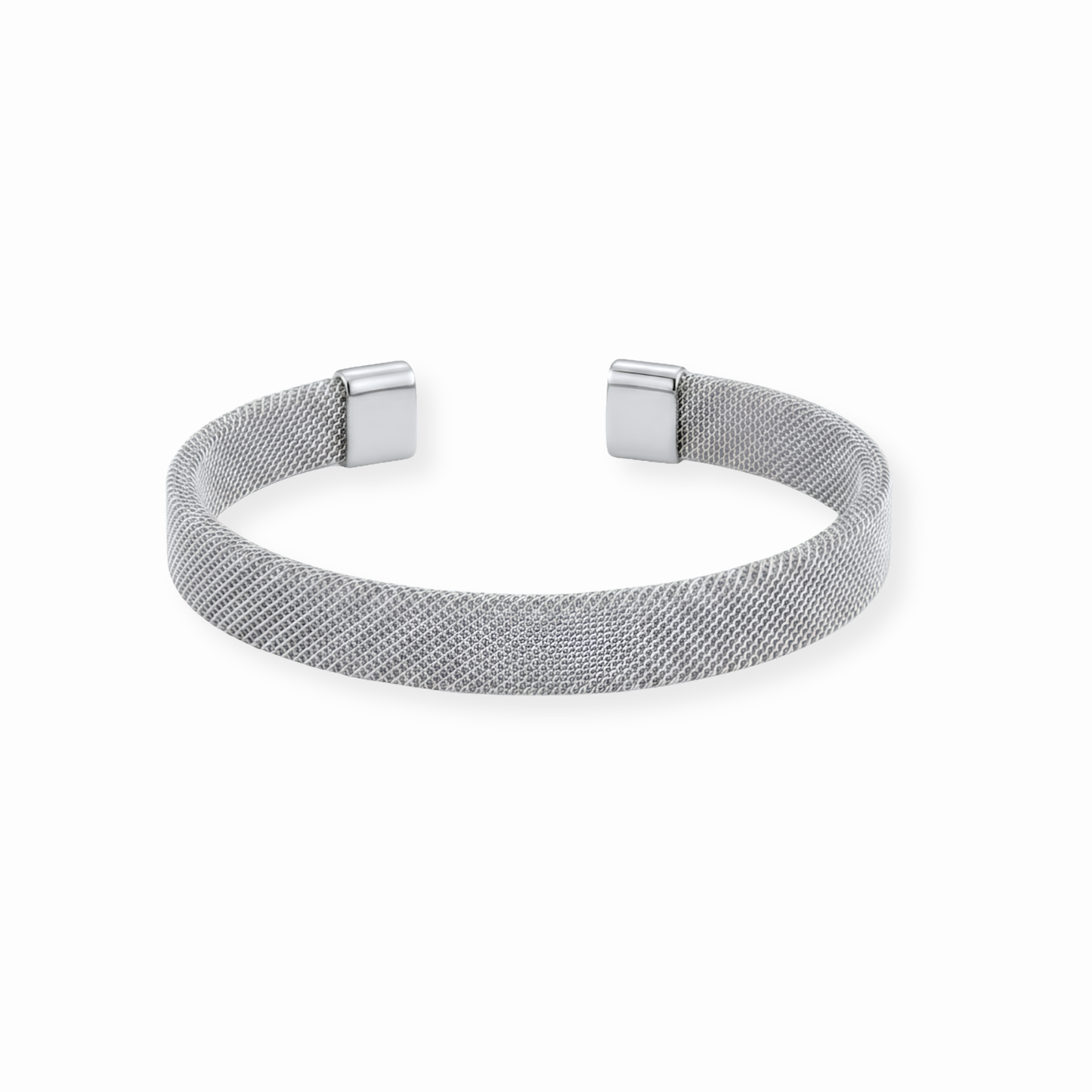 Pulsera Tipo Aro Laminada en Oro de 18KL Mate con Acabado Satinado