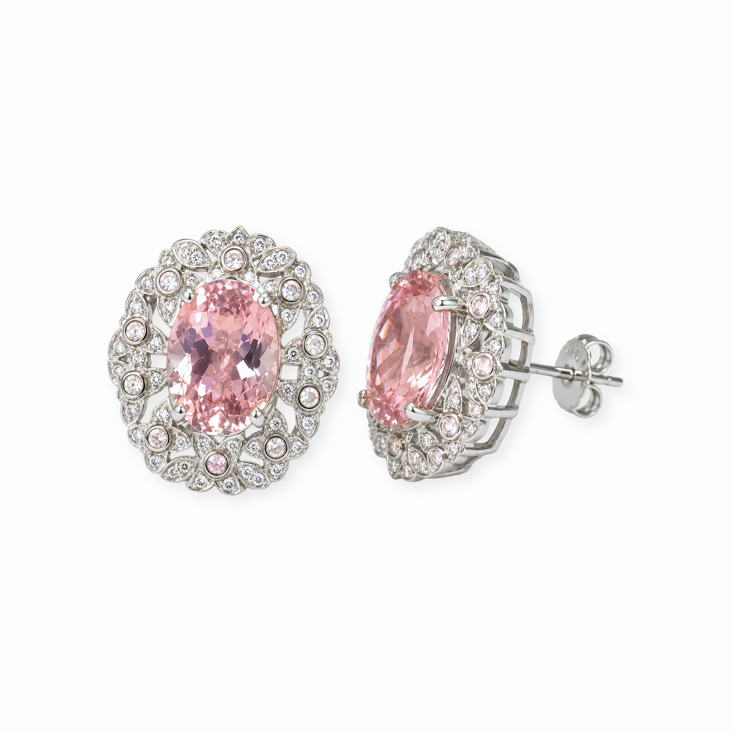 Aretes en oro 18KL con piedras semipreciosas