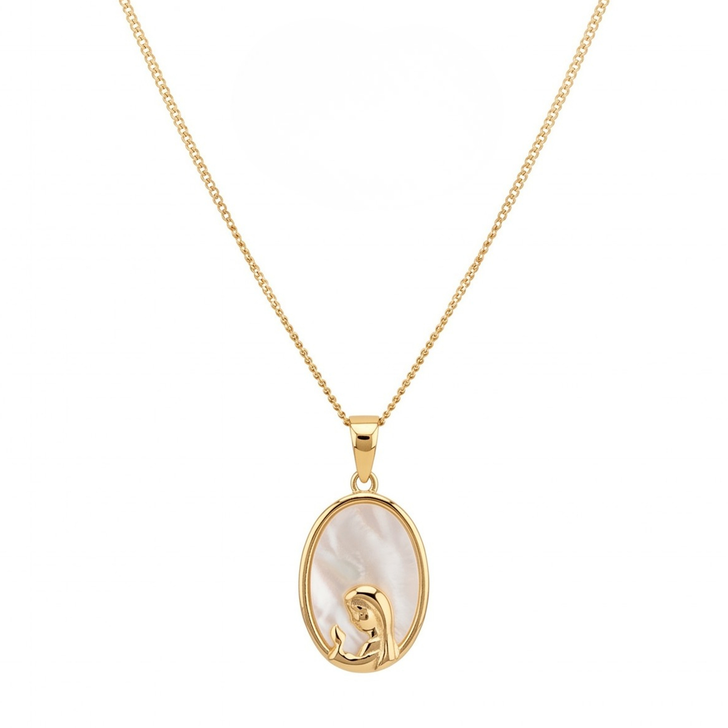 Collar con Medalla de la Virgen Niña "Madonna" Laminado en Oro de 18KL