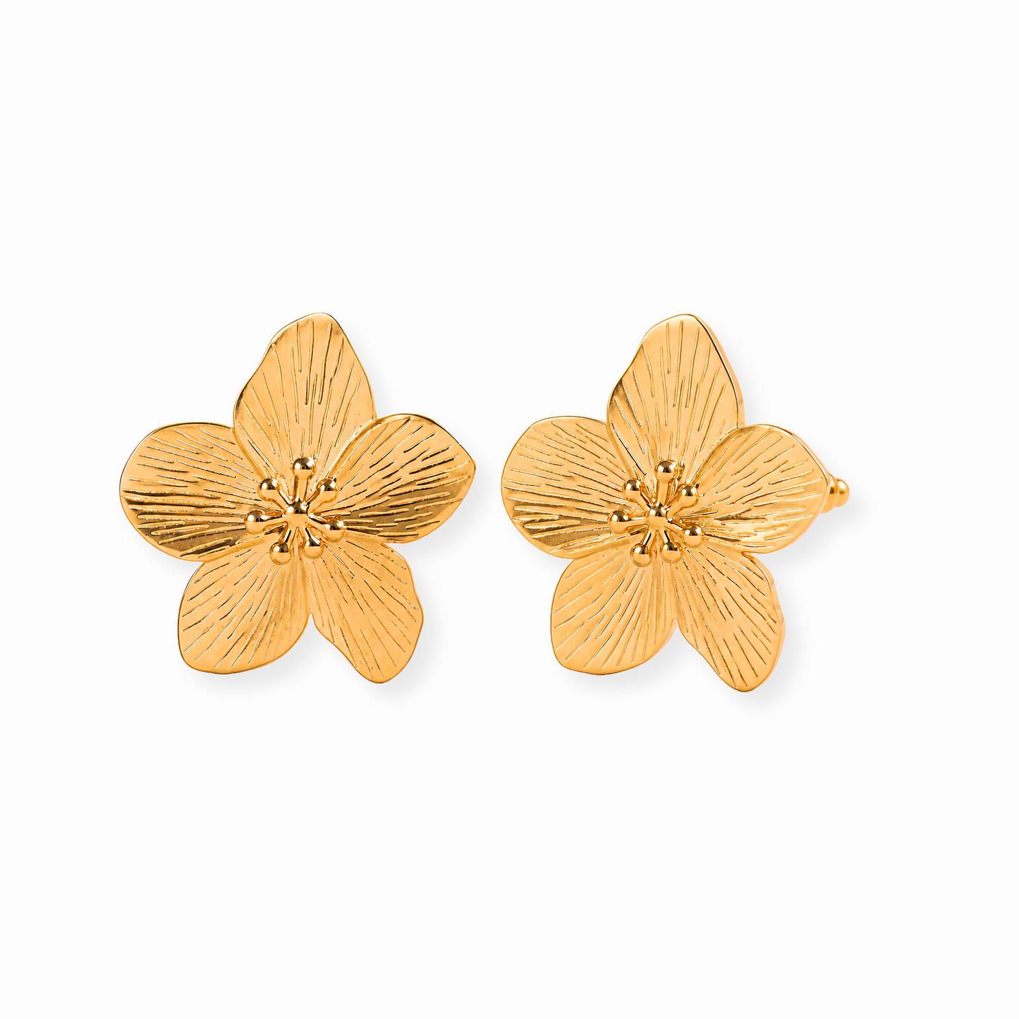 Aretes Laminados en Oro de 18KL