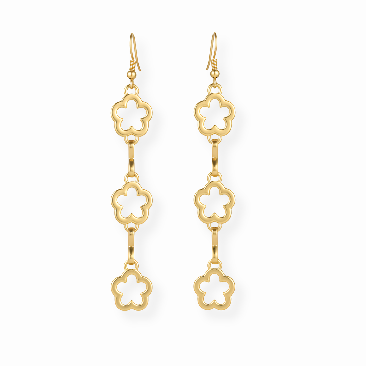 Aretes Laminados en Oro de 18KL