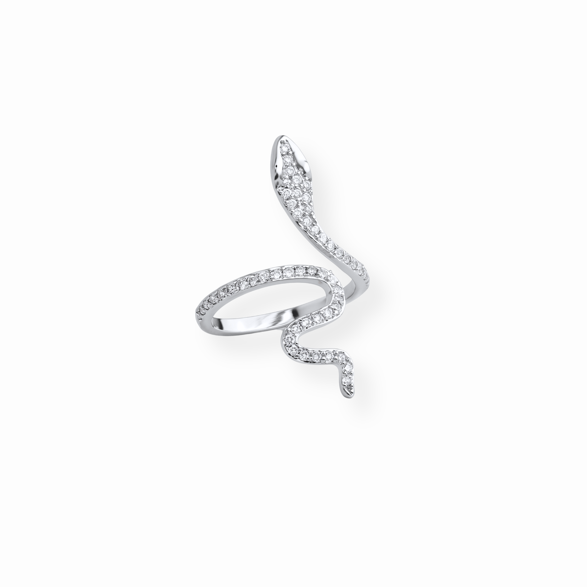 Anillos Laminados en Oro Blanco con Circonias y Rodium
