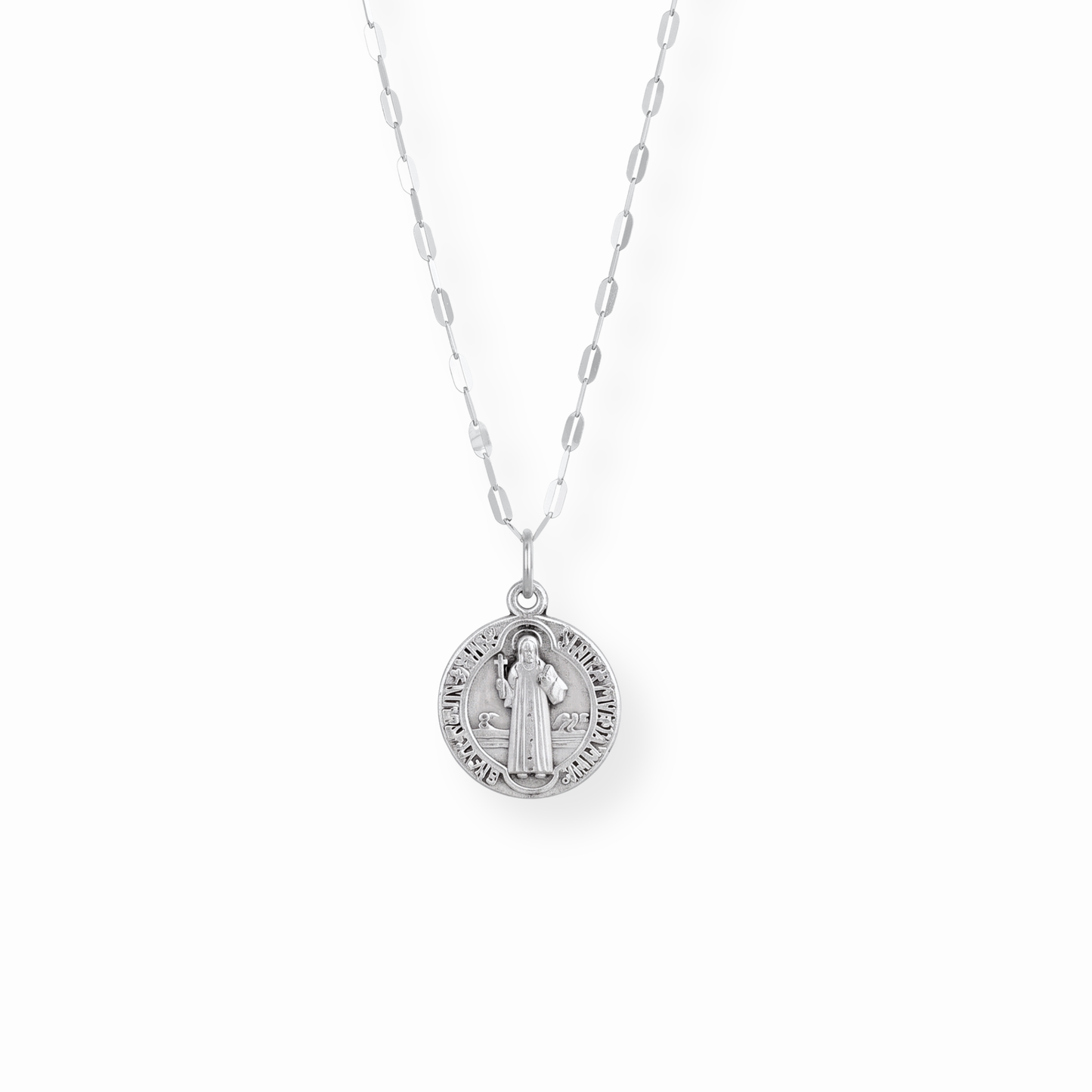 Collar con Medalla de San Benito en Alpaca