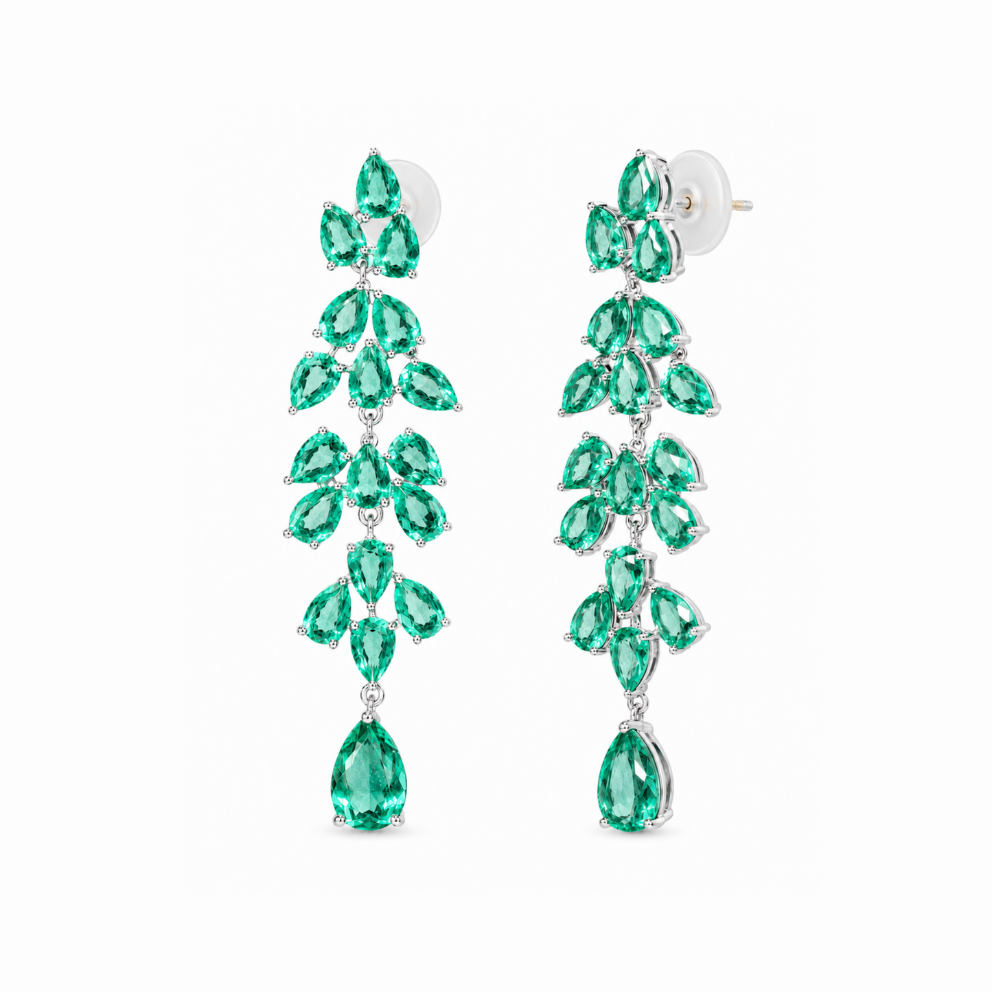 Aretes en oro 18KL con cristales austriacos