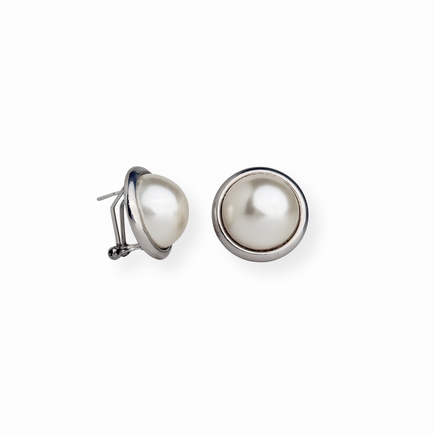 Aretes Laminados en Oro de 18KL con Perlas Españolas Cultivadas