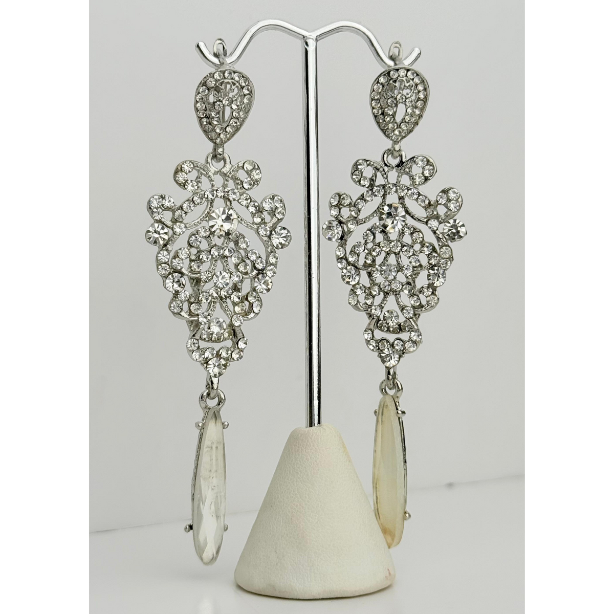 Aretes Laminado en Oro de 18KL con Cristales