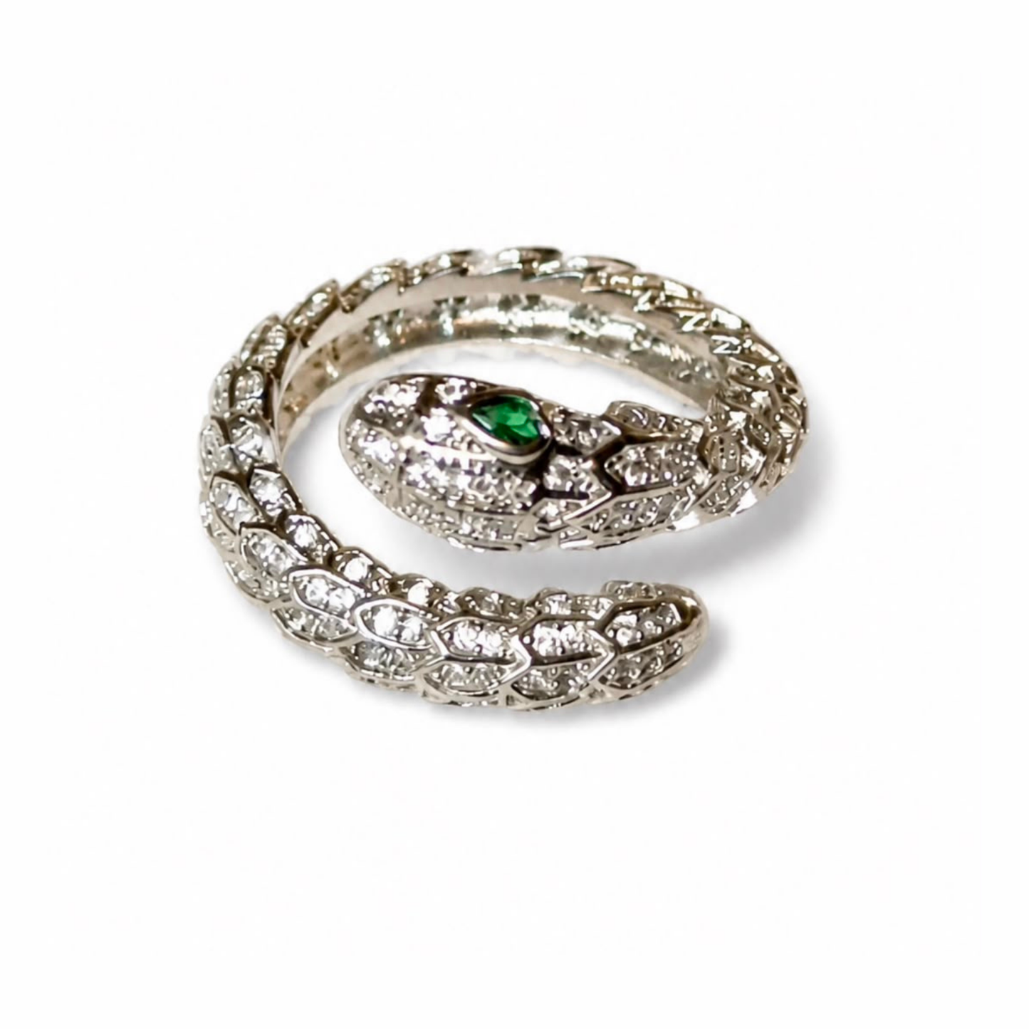Anillo Laminado en Oro de 18KL con Ojos de Piedras Semipreciosas