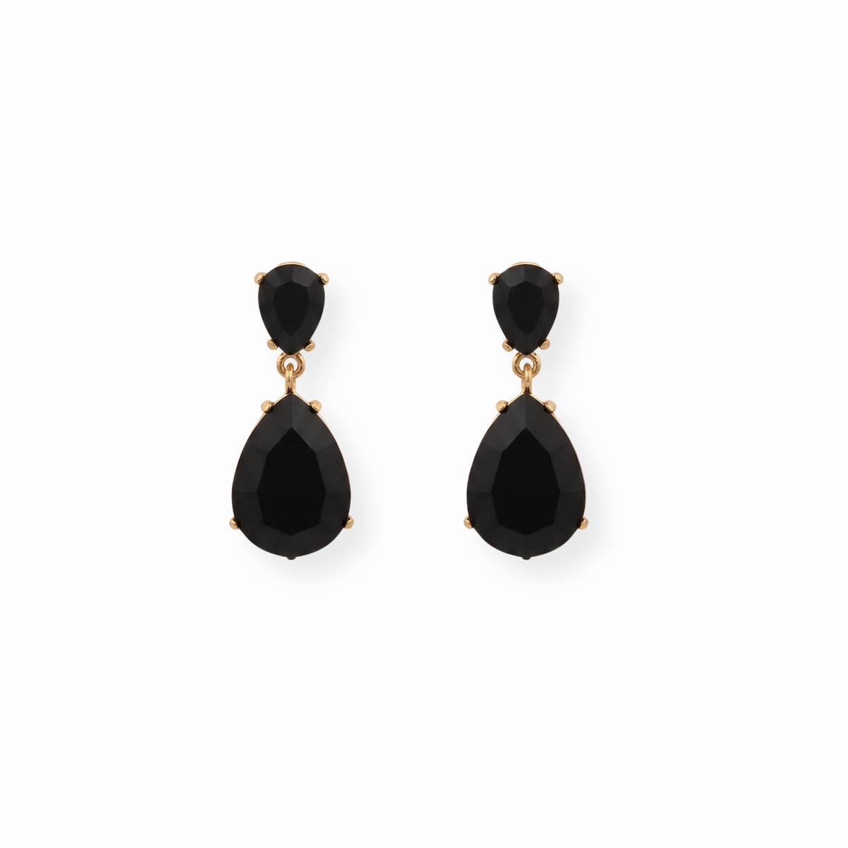 Aretes Enchapados en Oro de 18KL con Cristal