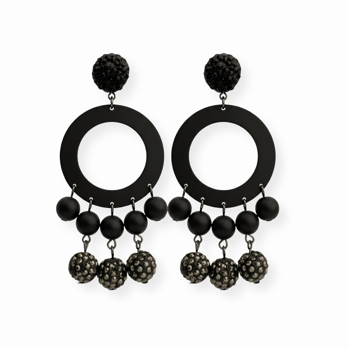 Aretes de Resina con Cirstales