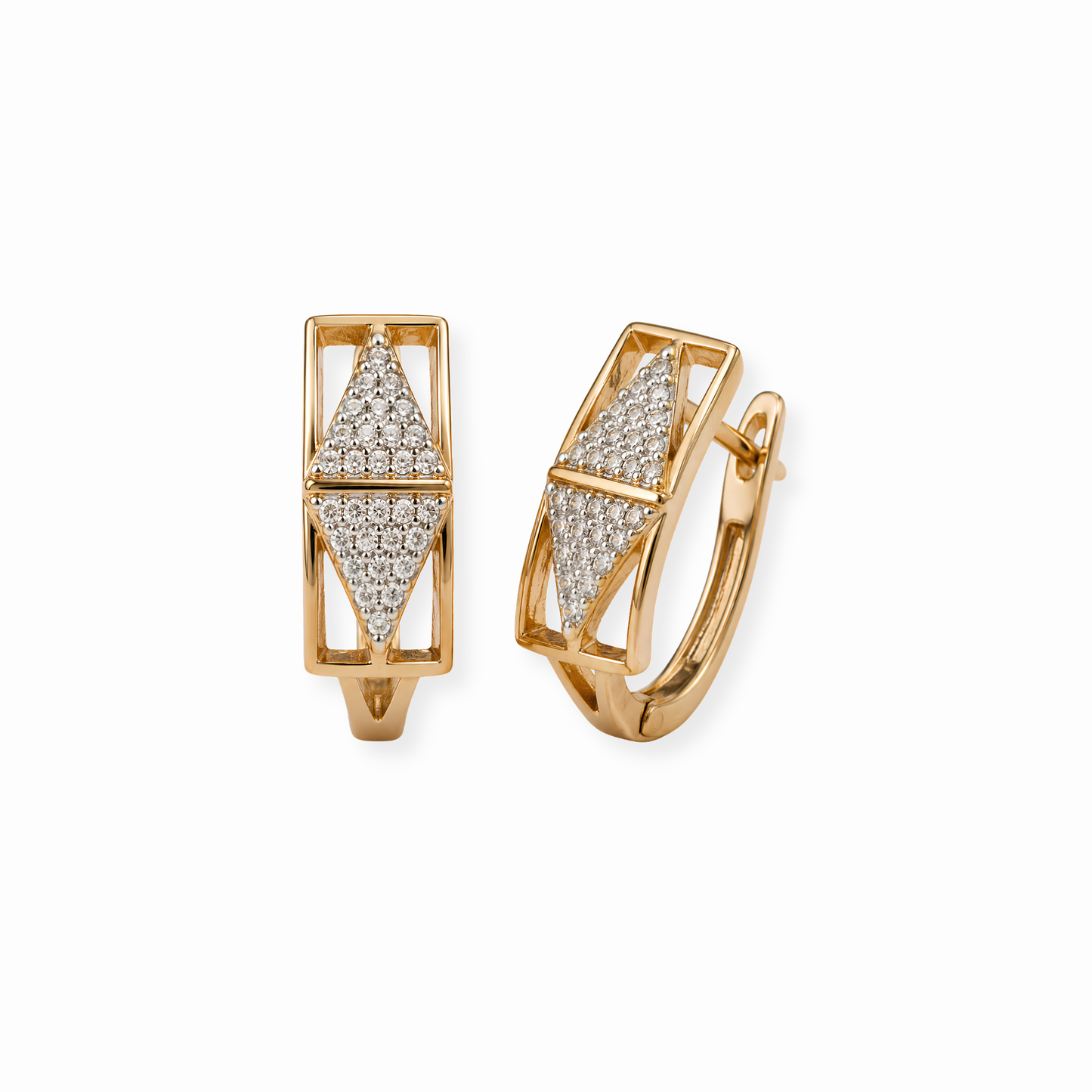 Argollas en oro 18KL con Swarovski