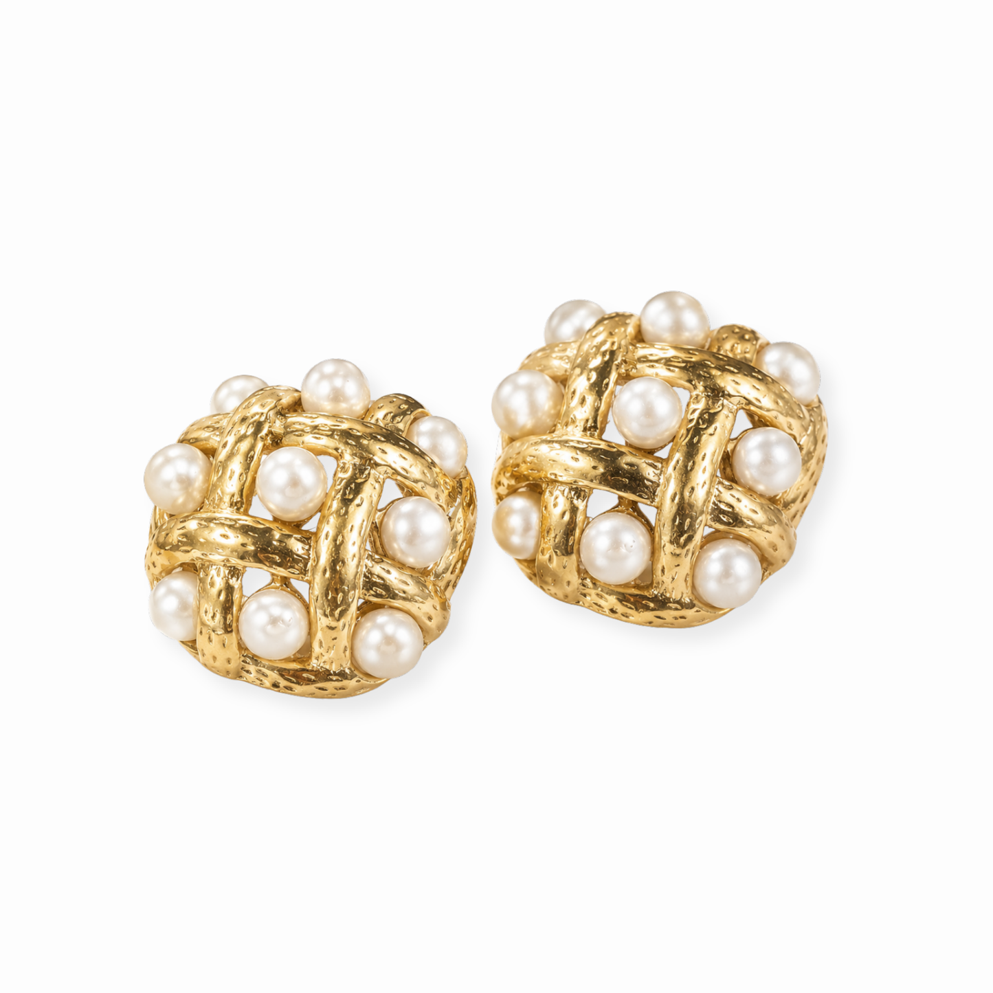 Aretes en oro 18KL con baby perlas cultivadas