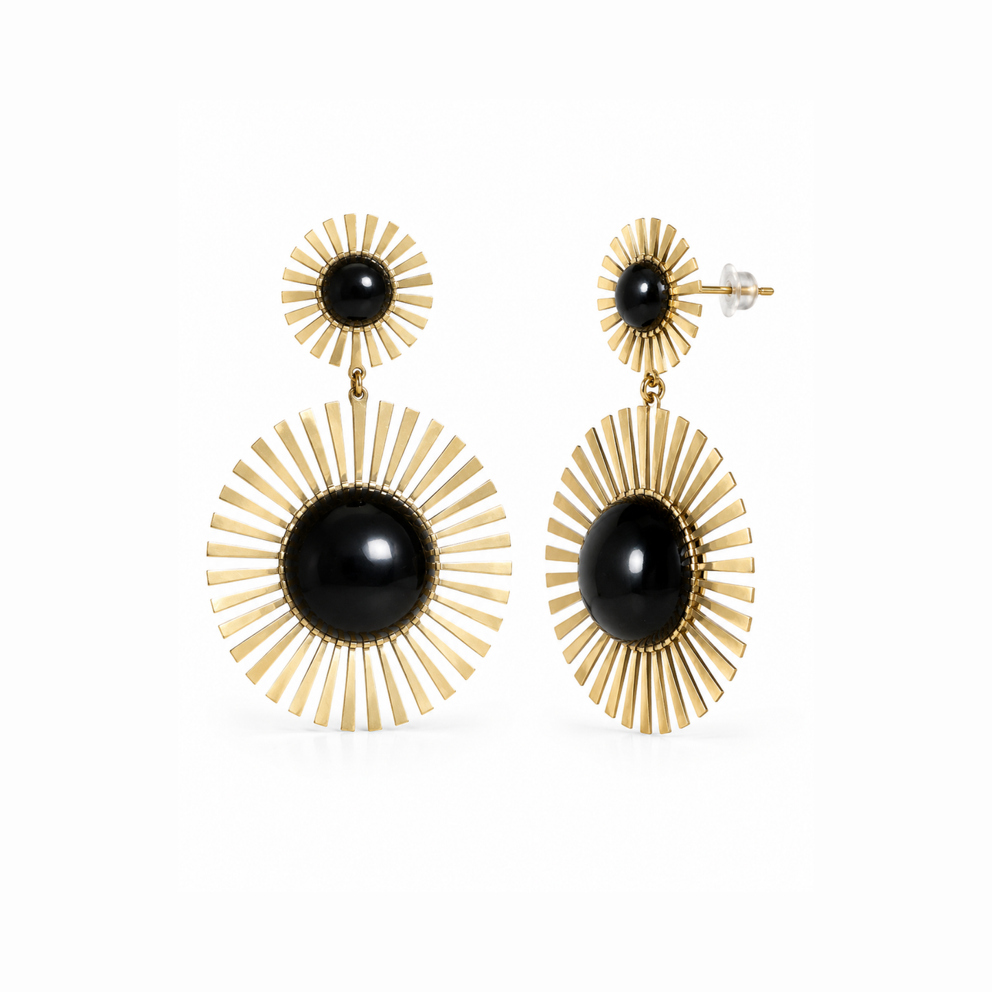 Aretes en oro 18KL con resina