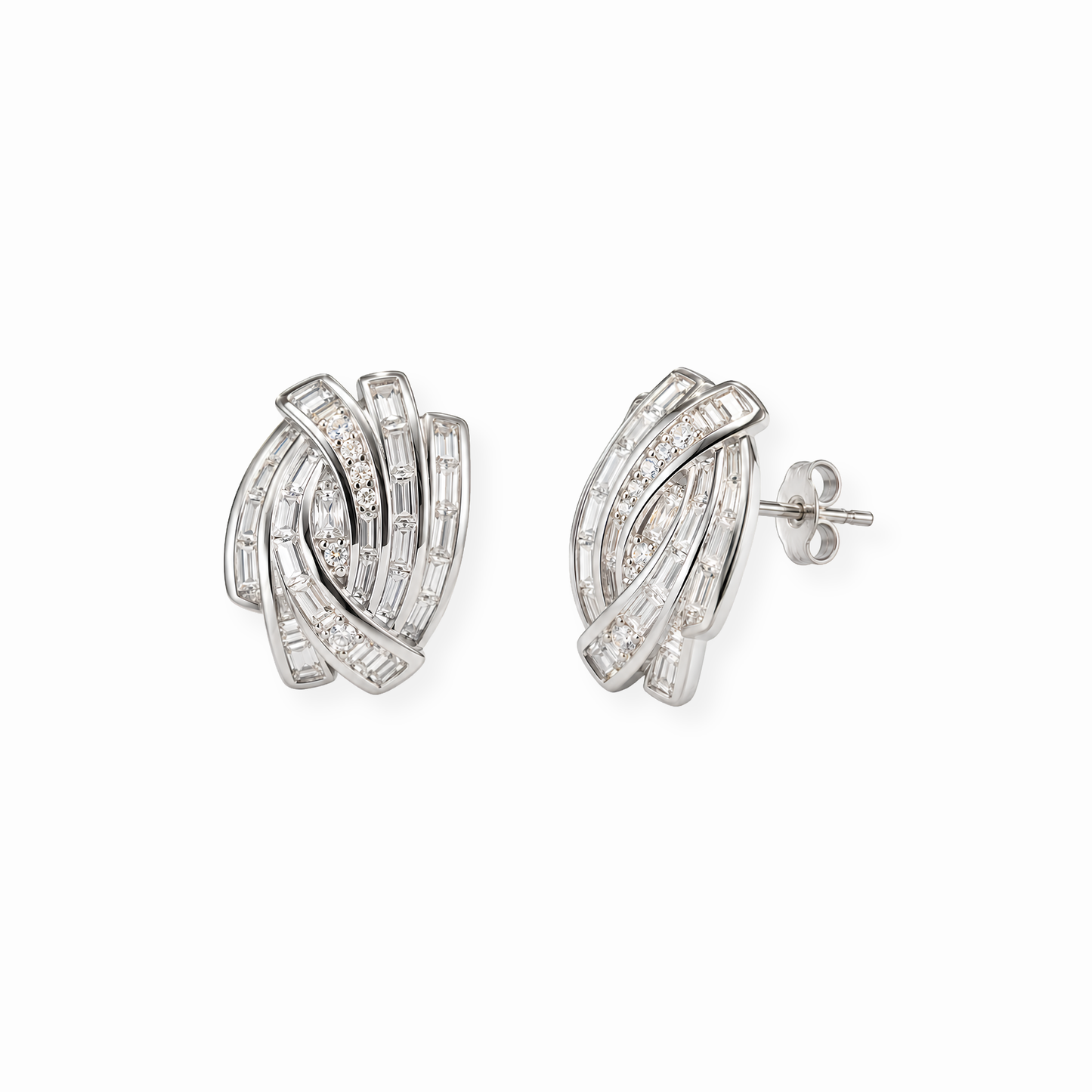Aretes en oro 18KL con circonitas