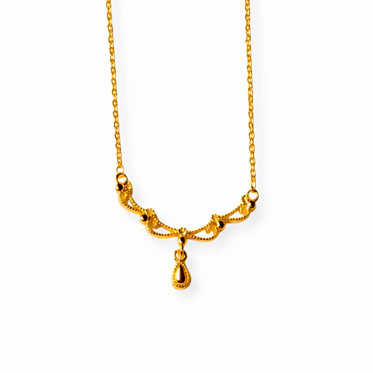 Collar Laminado en Oro de 24KL en Diseño Princesa