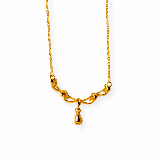 Collar Laminado en Oro de 24KL en Diseño Princesa