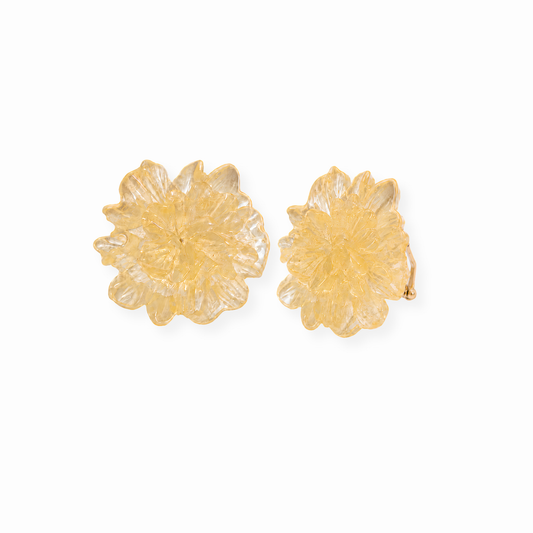 Aretes Laminados en Oro 18KL con Resina
