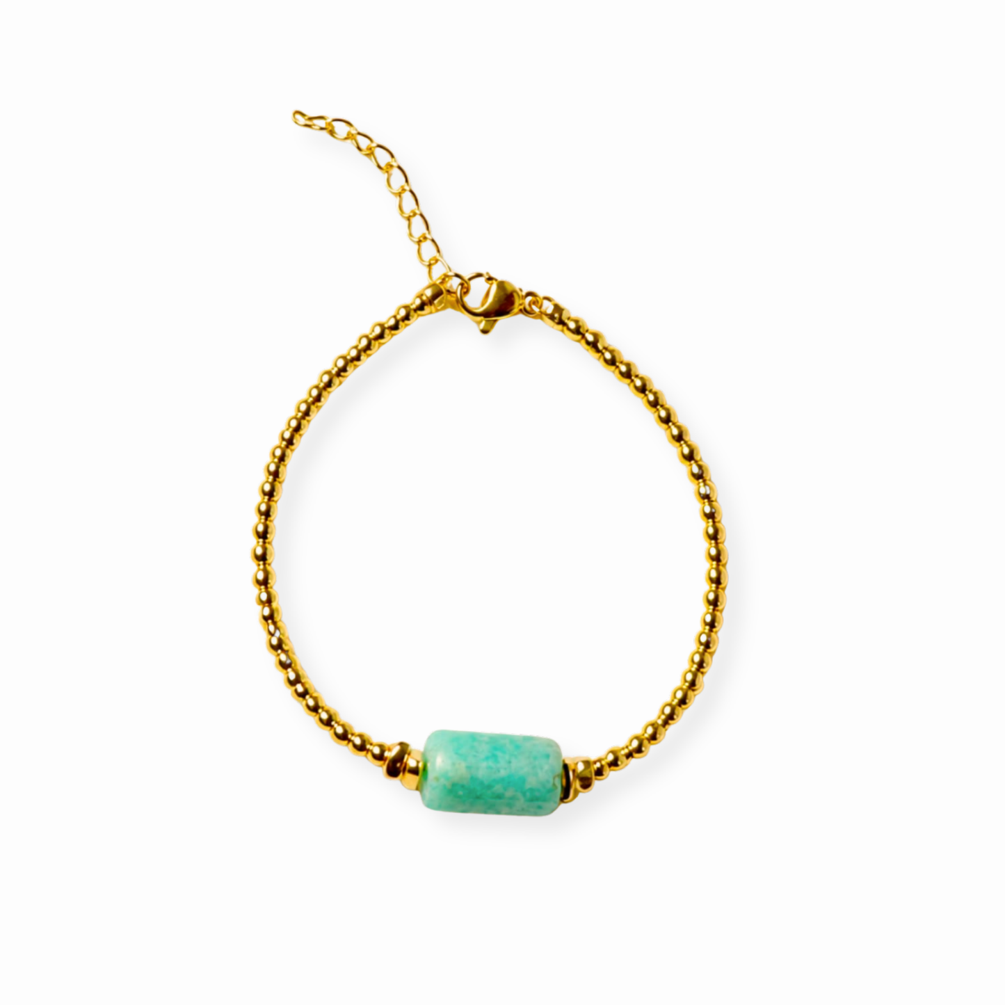 Pulseras Laminadas en Oro de 18KL con Jade