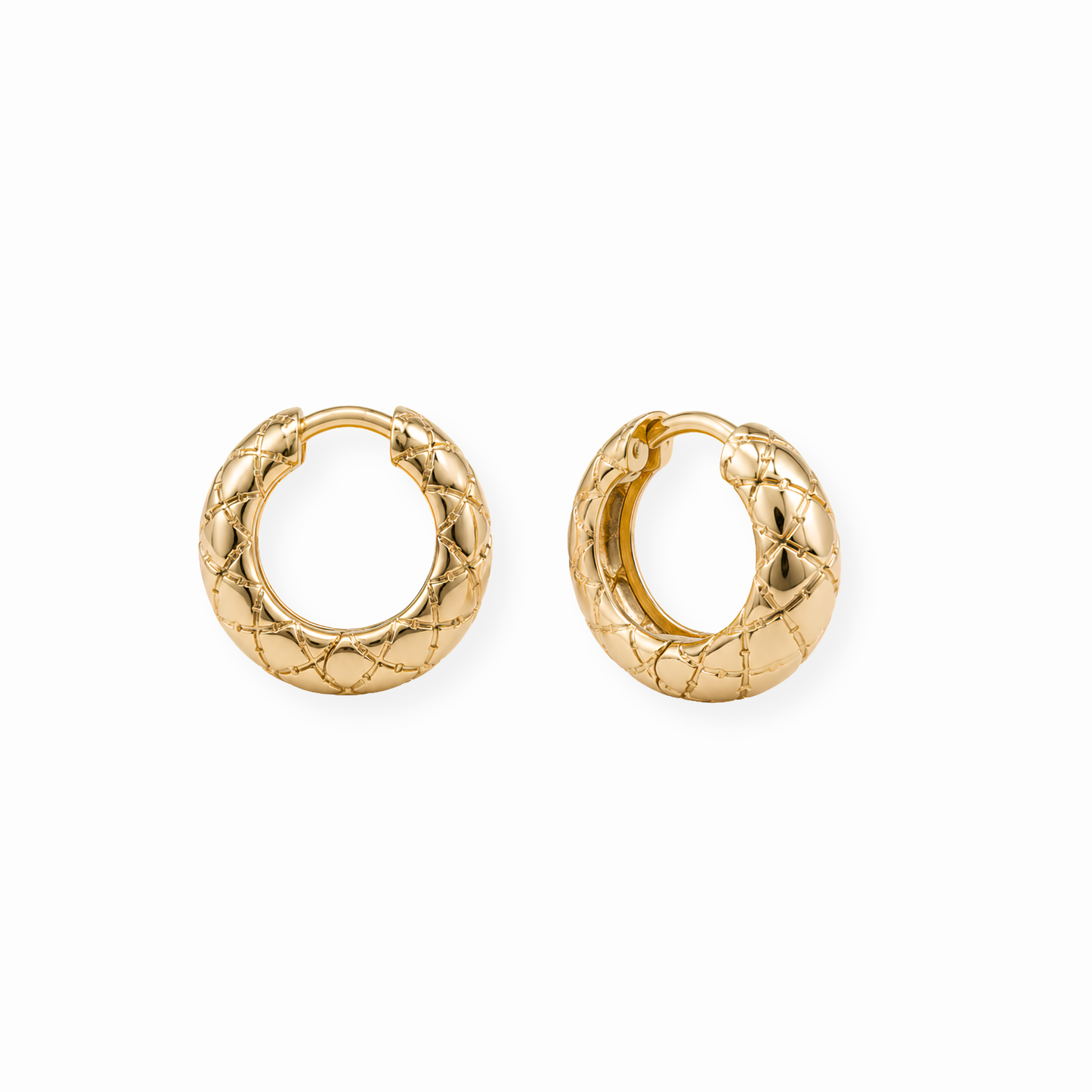 Aretes Laminados en Oro de 18KL