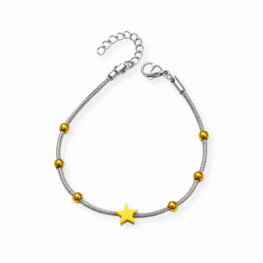 Pulsera Laminada en Dos Oros de 18KL