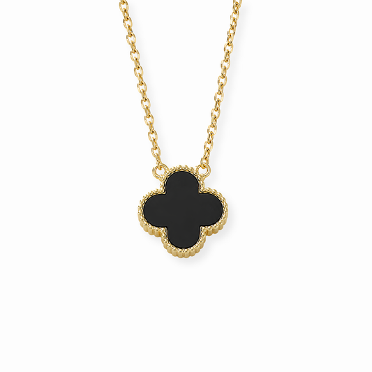 Collar en oro 18KL con dije de trébol