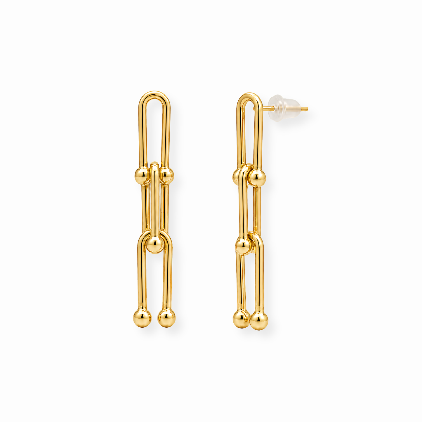 Aretes Laminados en Oro de 18KL
