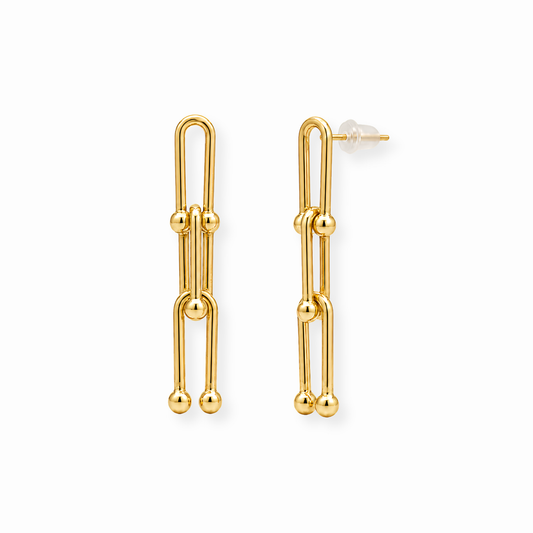 Aretes Laminados en Oro de 18KL