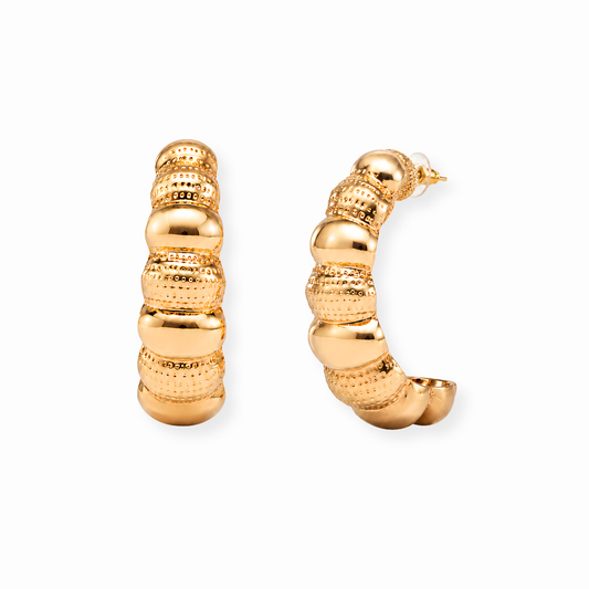 Aretes Laminados de Oro 18kl