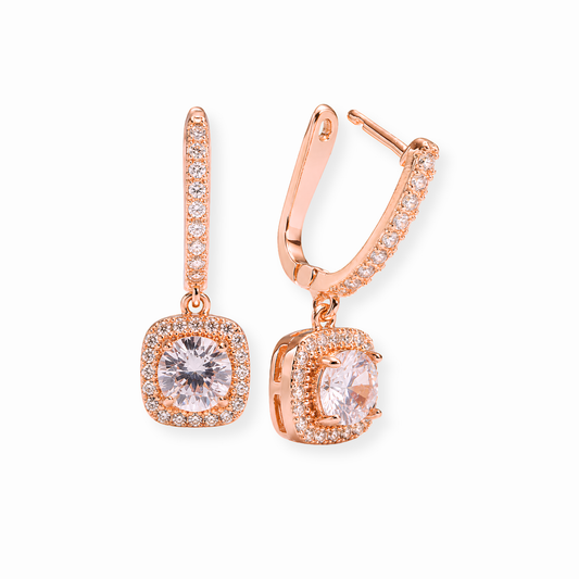 Argolla Laminada en Oro Rosa de 18KL con Swarovski