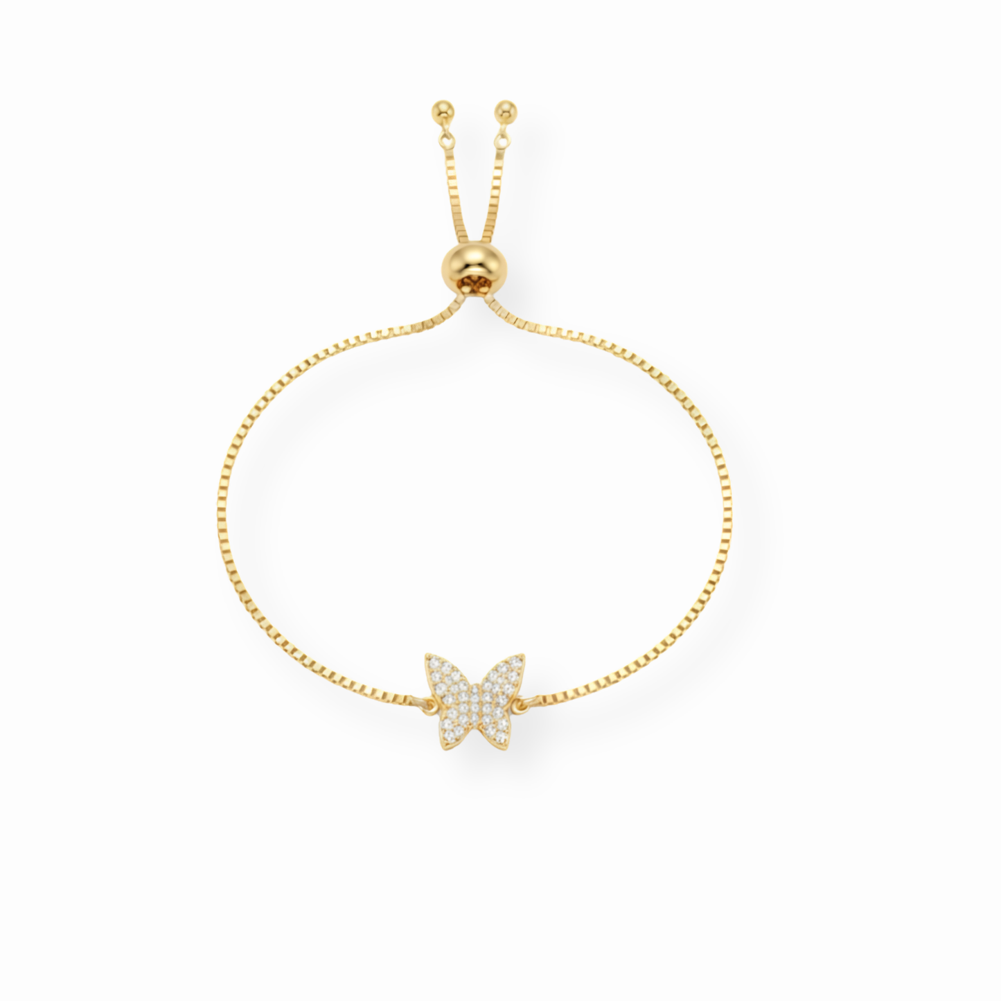 Pulsera Laminada en Oro de 18KL con Swarovski