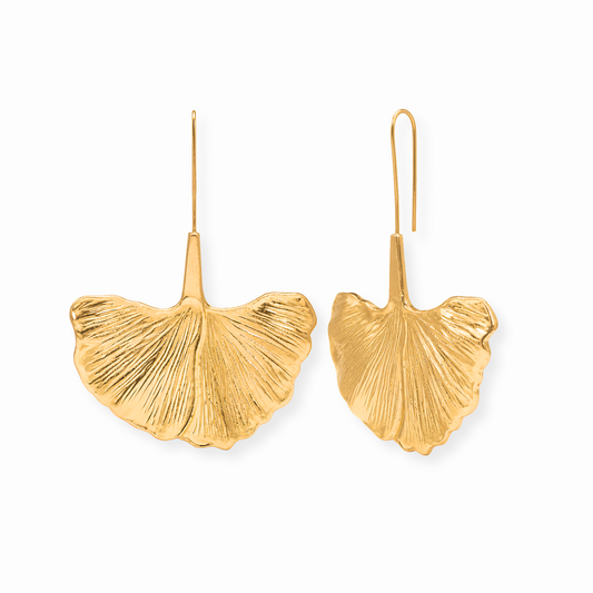 Aretes Grandes Laminados en Oro de 18KL