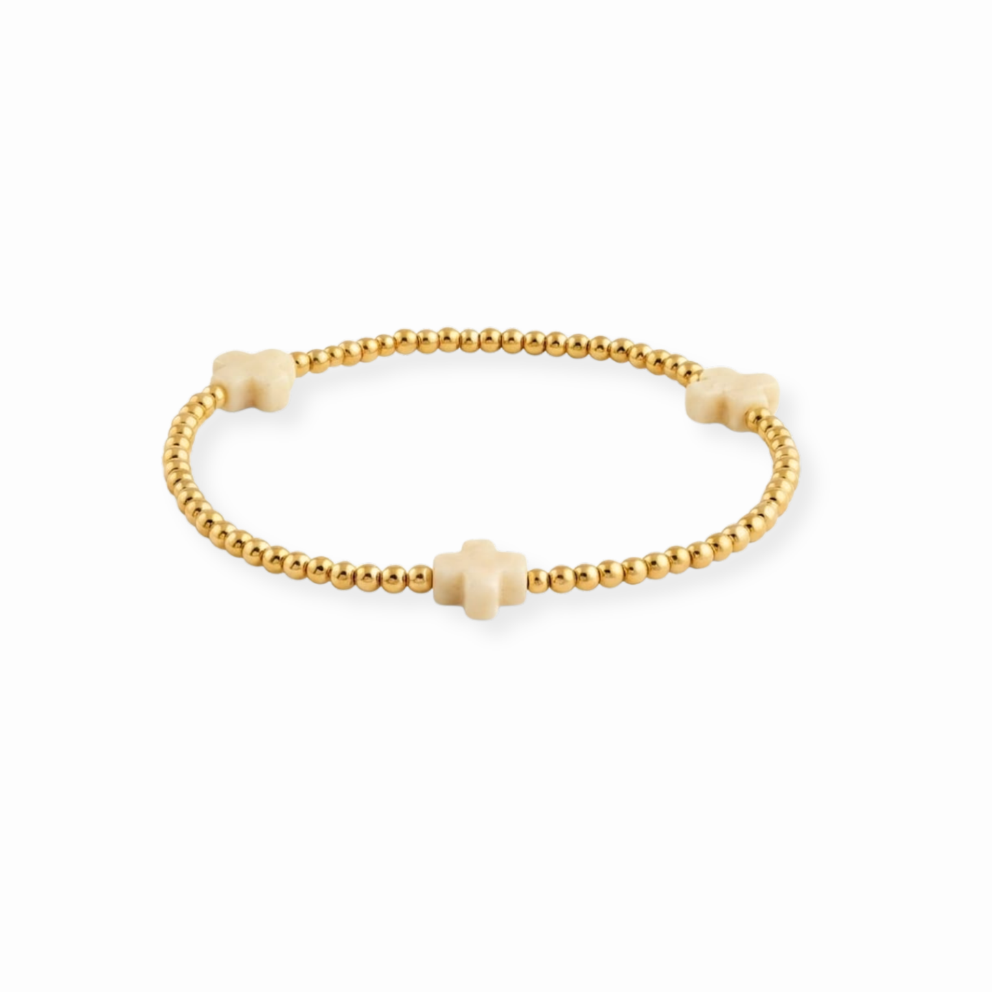 Pulseras Laminadas en Oro de 18KL con Pasta de Piedra Natural