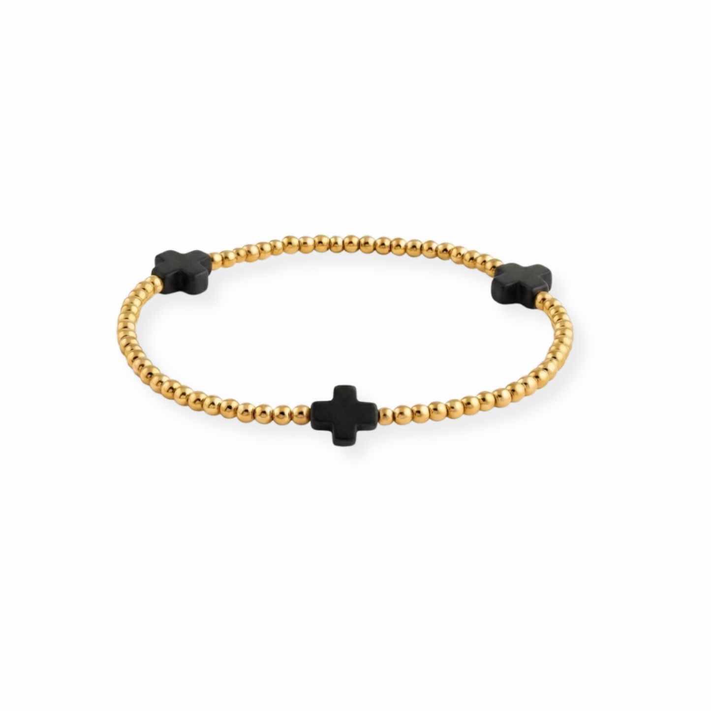 Pulseras Laminadas en Oro de 18KL con Pasta de Piedra Natural