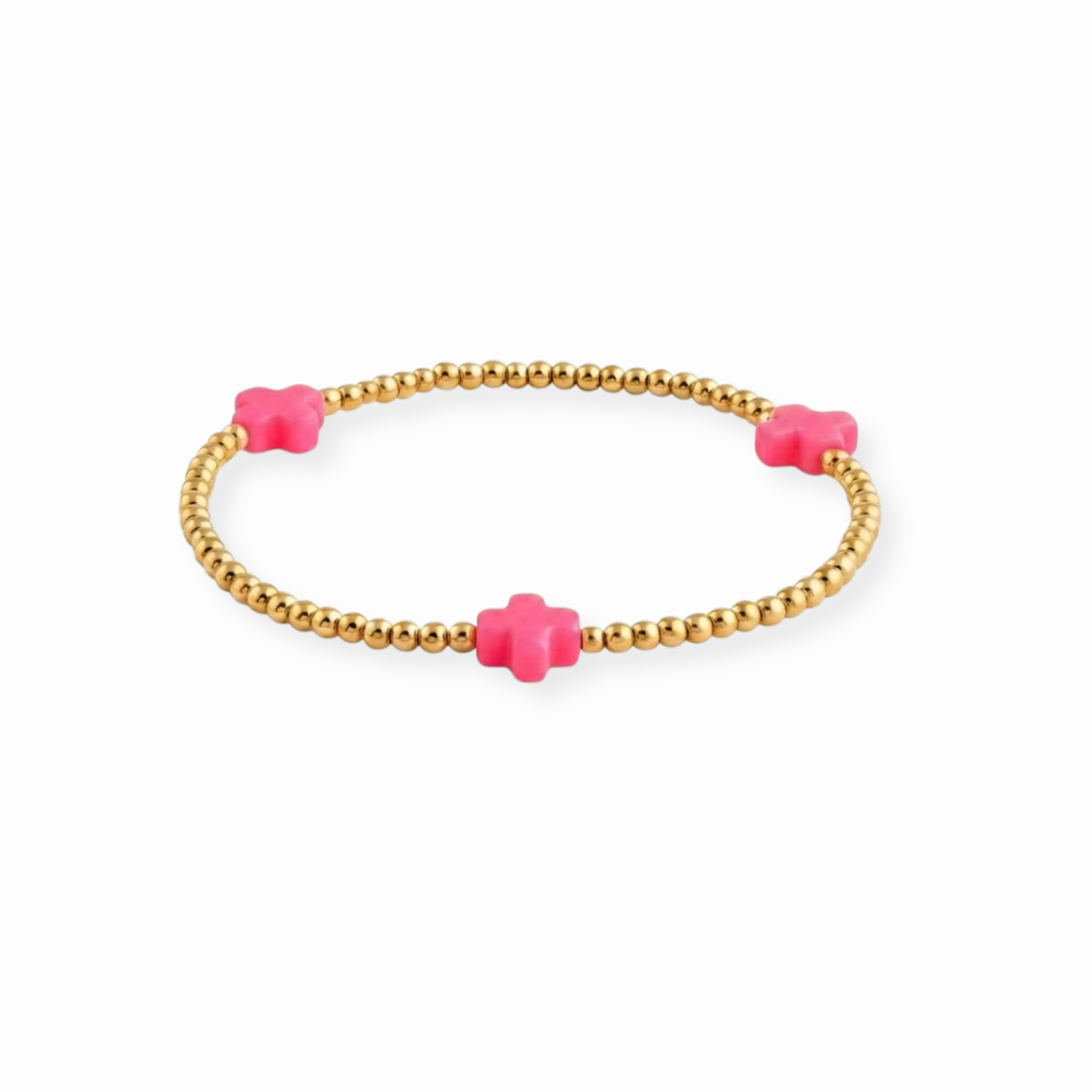Pulseras Laminadas en Oro de 18KL con Pasta de Piedra Natural