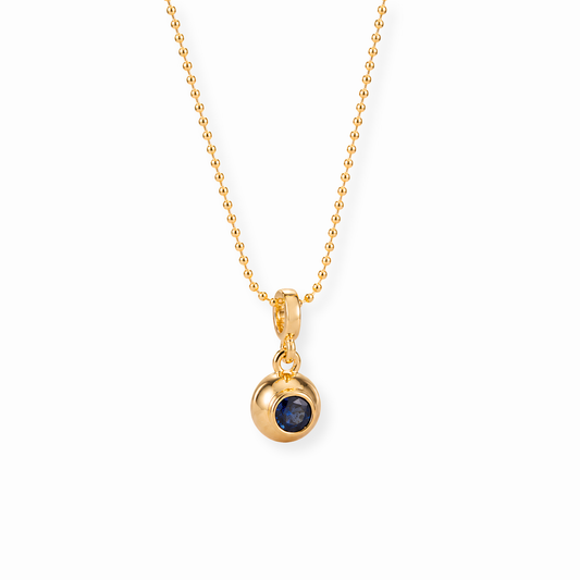 Collar Laminado en Oro de 18KL con Piedras Semipreciosas
