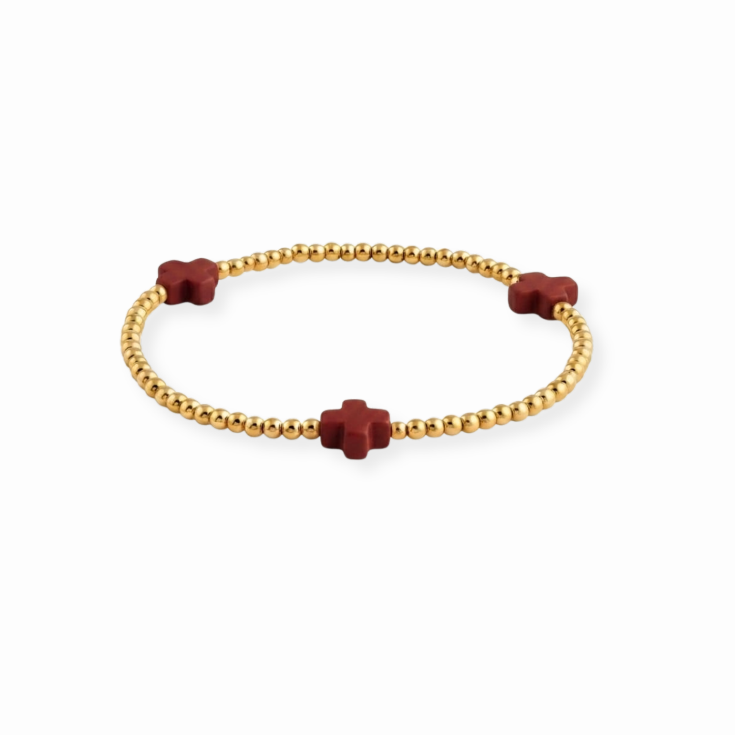 Pulseras Laminadas en Oro de 18KL con Pasta de Piedra Natural