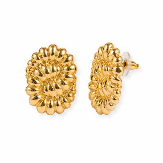 Aretes Laminados en Oro de 18KL