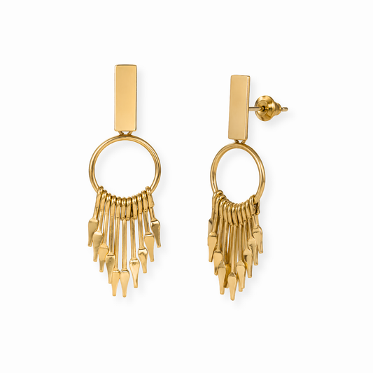 Aretes Laminados en Oro de 18KL