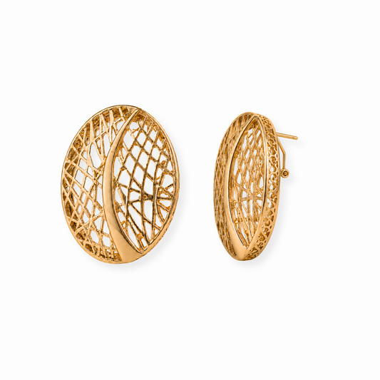 Aretes Laminados en Oro de 18KL