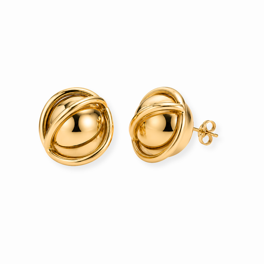 Aretes Laminados en Oro de 18KL