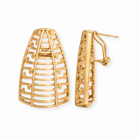 Aretes Laminados en Oro de 18KL
