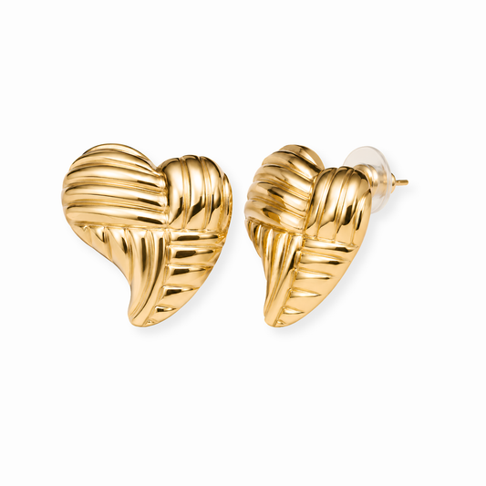 Aretes Laminados en Oro de 18KL