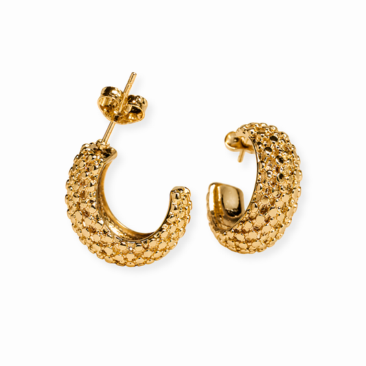 Aretes Laminados en Oro de 18KL