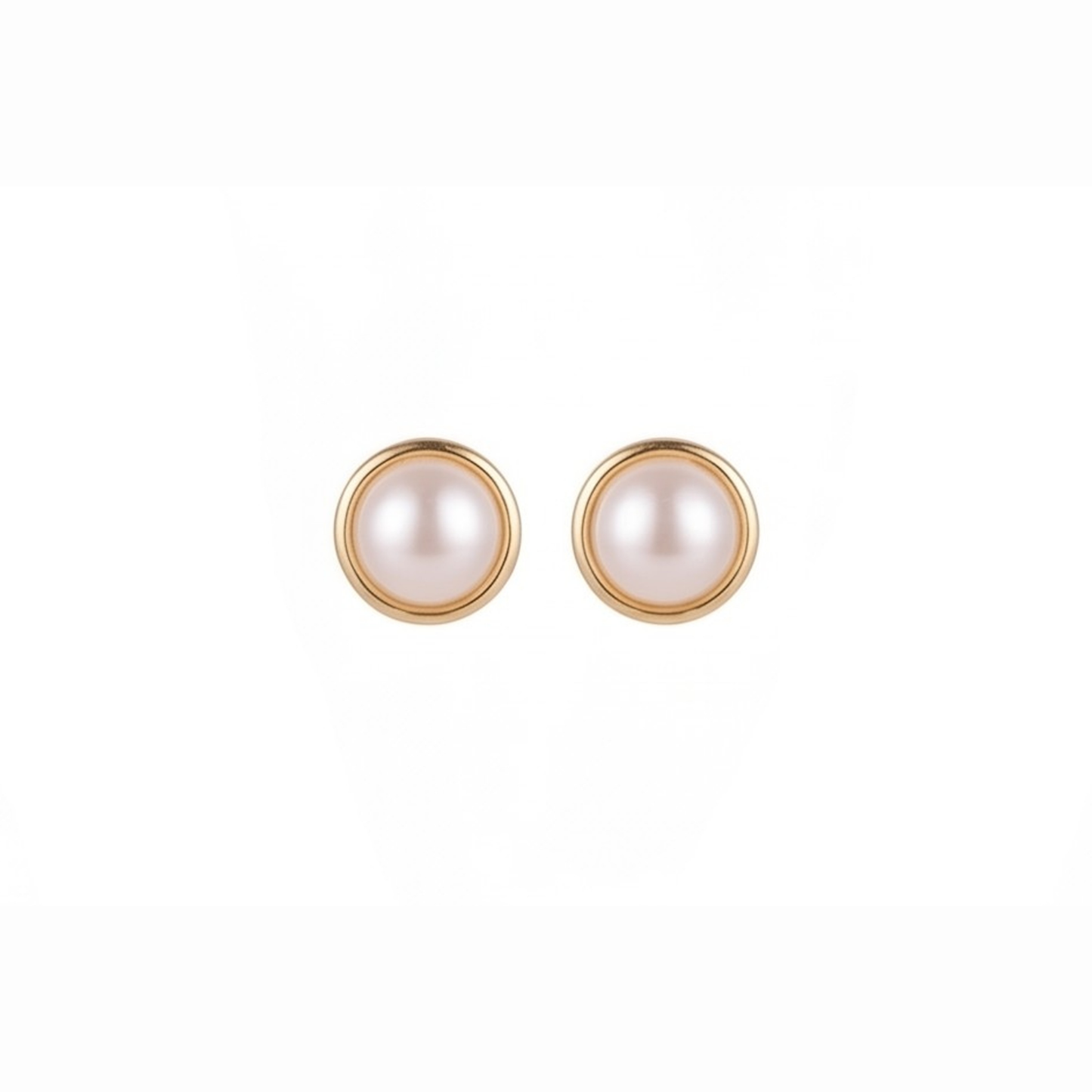 Aretes Laminados en Oro de 18KL con Perlas Cultivadas Españolas de 12mm