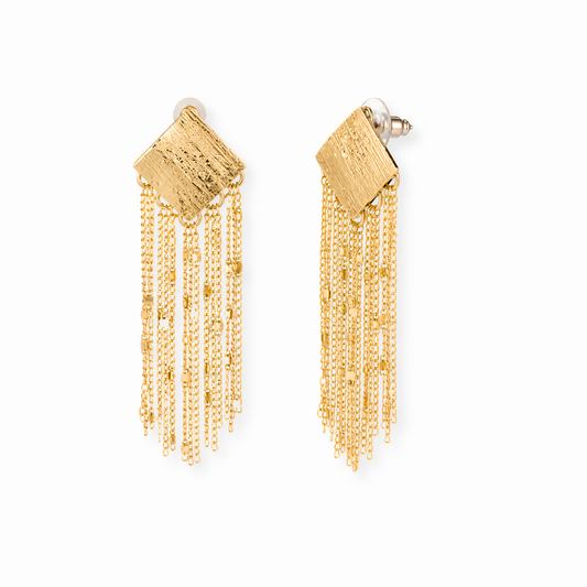 Aretes Laminados en Oro de 18KL