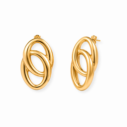 Aretes Laminados en Oro de 18KL